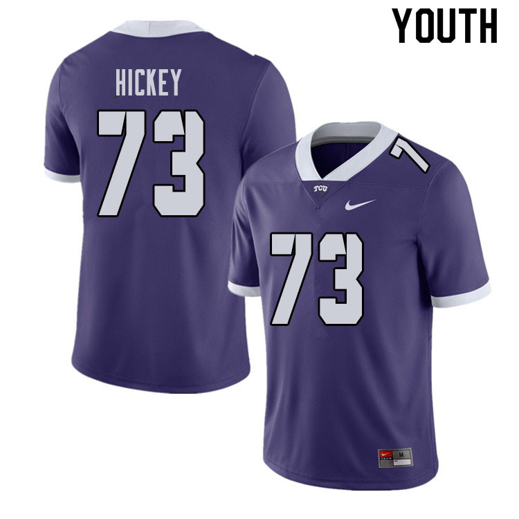Youth #73 Blake Hickey TCU Horned Frogs College Football Jerseys Sale-Purple